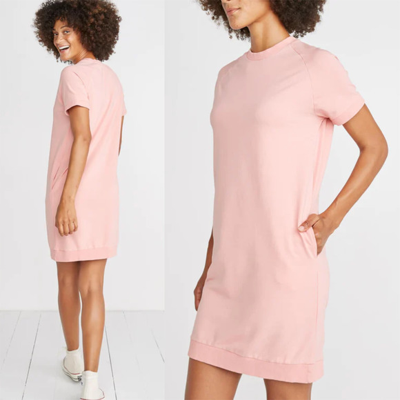 Marine Layer Cassidy Sweatshirt Dress Vintage Peach Pockets Women's Small H14104 - Picture 11 of 12